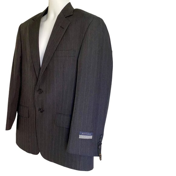 Hamilton 2-Piece Suit 40S Blazer and 33R Pants Polyester Worsted Wool NEW NWT - Picture 10 of 14